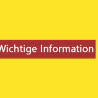 Wichtige Information des Kinderhauses